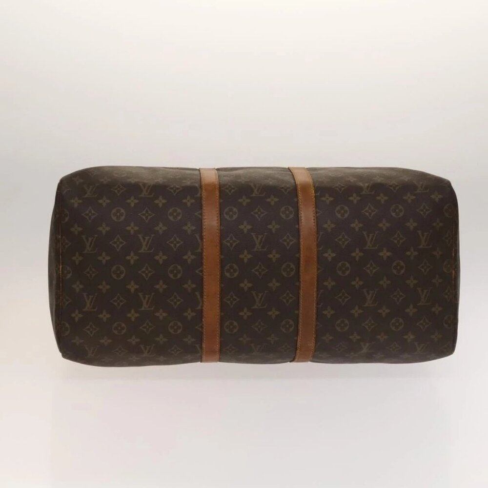 LOUIS VUITTON Monogram Keepall 55 Boston Bag M41424 LV Auth 136505 - Picture 7 of 16